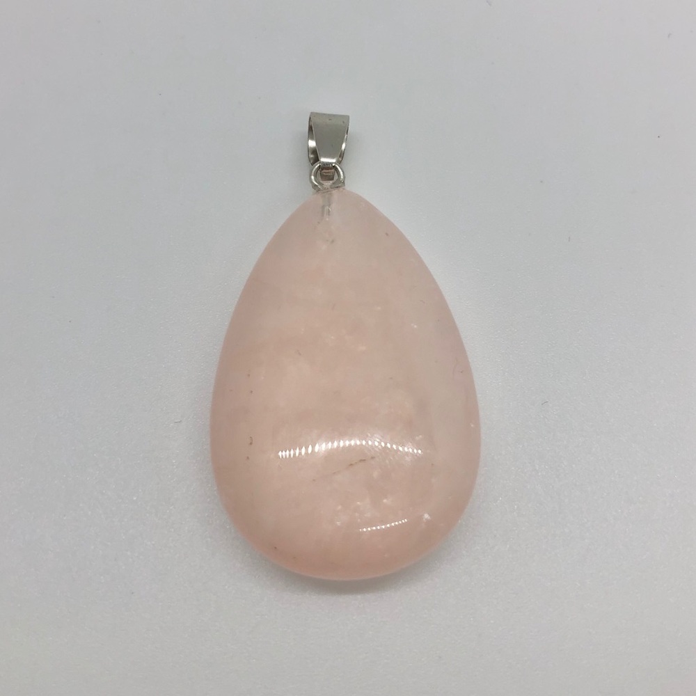 Rose Quartz Water Drop Necklace